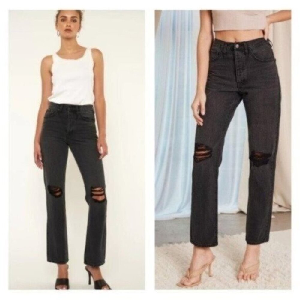 *3 for $60* 🔥 KanCan 90’s Ultra High Rise Boho Boyfriend Distressed Jeans